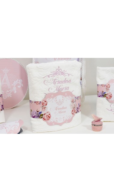 Trusou de botez regal pentru fetite tematica florala, Mica printesa 19